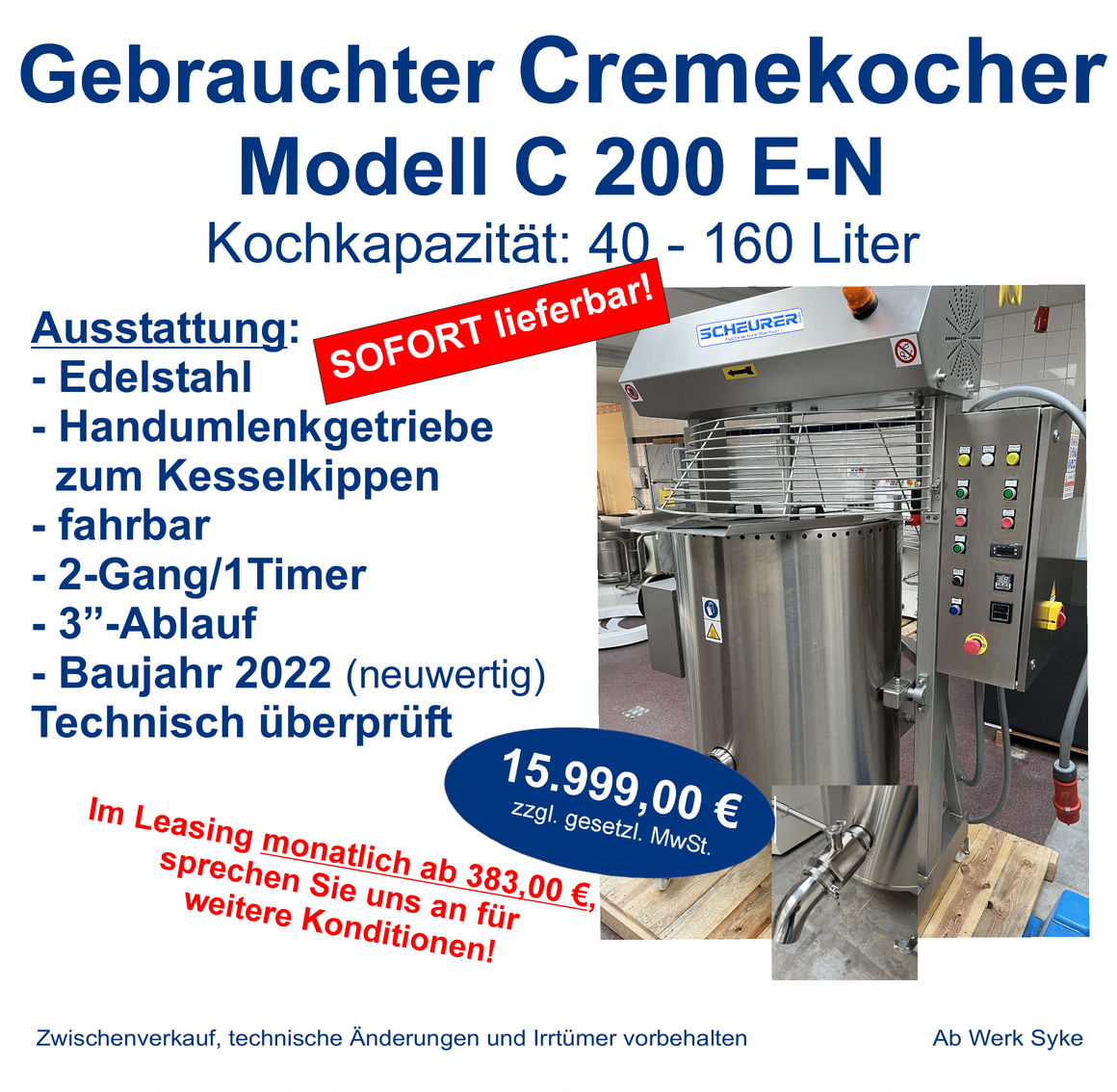 Gebrauchter Cremekocher C 200 E-N