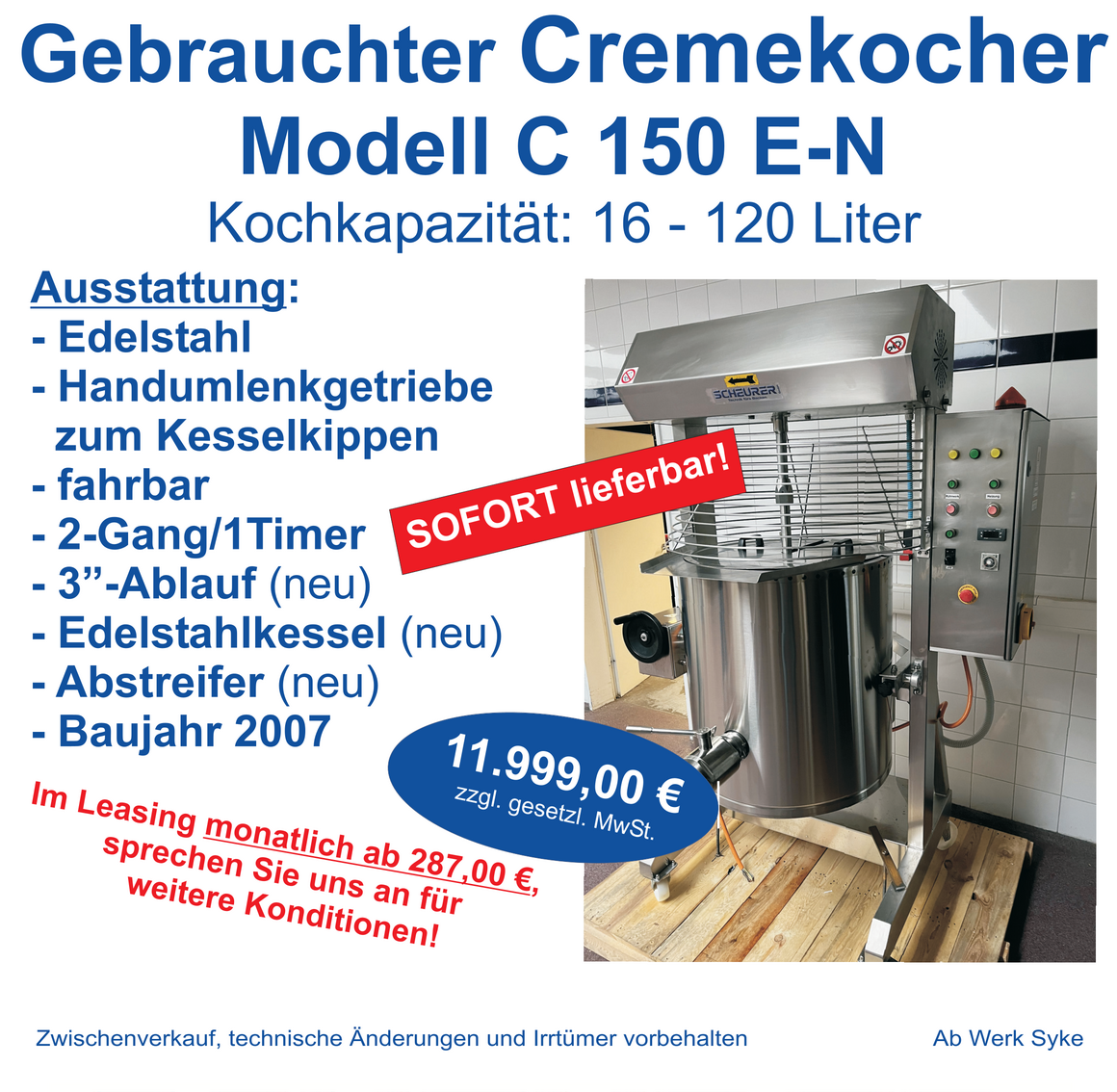 Gebrauchter Cremekocher C 150 E-N