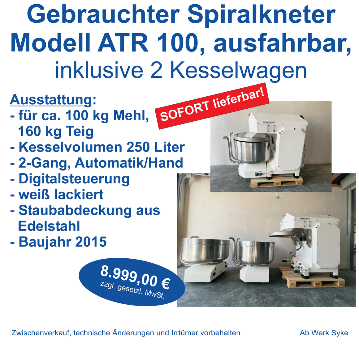 Spiralkneter ATR 100