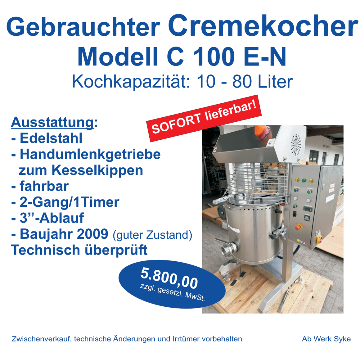 Cremekocher C 100 A