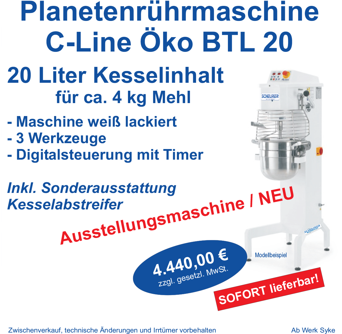 Planetenrührmaschine BTL 20