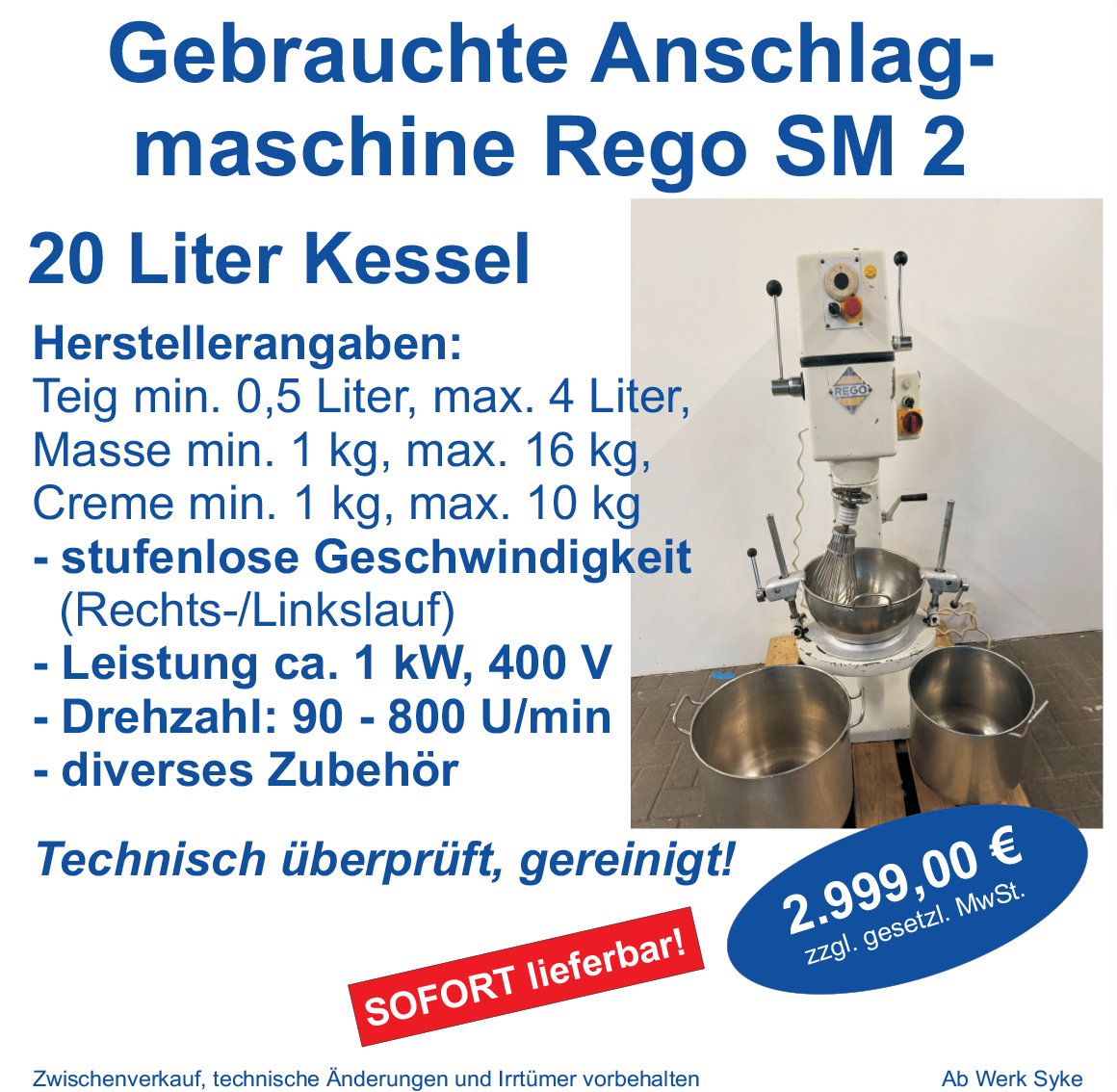 gebr. Anschlagmaschine Rego SM 2